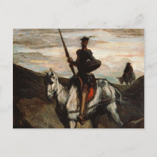 Honore Daumier - Don Quijote in den Bergen Postkarte