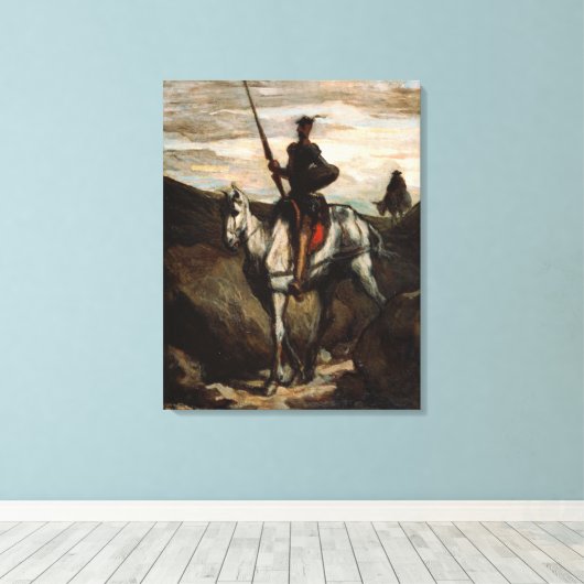 Honore Daumier - Don Quixote in den Bergen Leinwanddruck (Insitu (Holzboden))