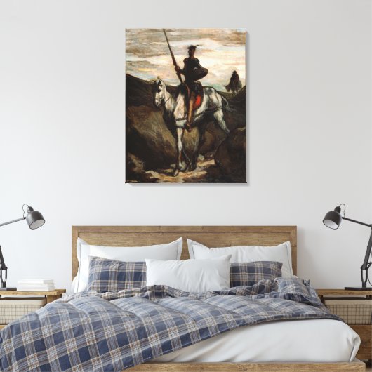 Honore Daumier - Don Quixote in den Bergen Leinwanddruck (Insitu (Schlafzimmer))