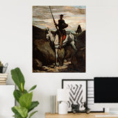 Honore Daumier - Don Quixote in den Bergen Poster (Heimbüro)