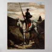 Honore Daumier - Don Quixote in den Bergen Poster (Vorne)