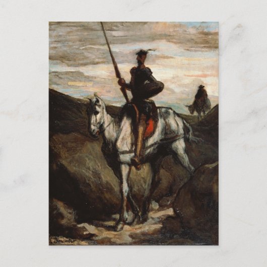 Honore Daumier - Don Quixote in den Bergen Postkarte (Vorderseite)