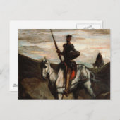 Honore Daumier - Don Quixote in den Bergen Postkarte (Vorne/Hinten)