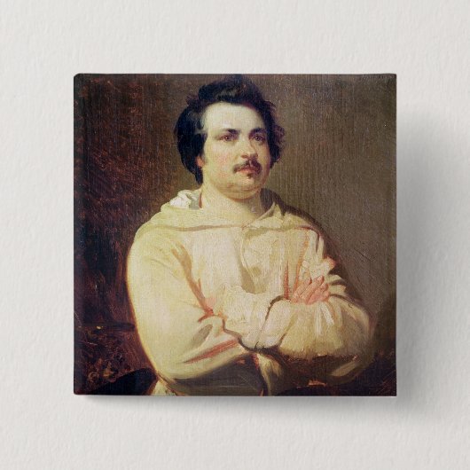 Honore de Balzac in der Gewohnheit seines Mönchs, Button (Vorderseite)