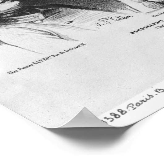 Honore de Balzac Poster (Ecke)