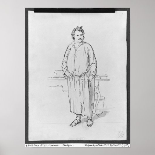 Honore de Balzac Poster (Vorne)