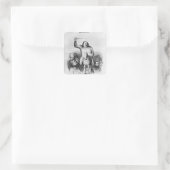 Honore de Balzac Quadratischer Aufkleber (Tasche)