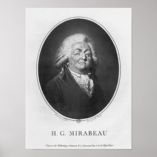 Honore Gabriel Riqueti, Comte de Mirabeau Poster (Vorne)