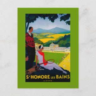Honore Les Bains Vintage PosterEuropa Postkarte