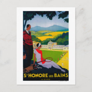 Honore Les Bains Vintage PosterEuropa Postkarte