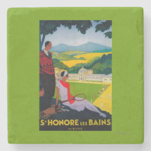 Honore Les Bains Vintage PosterEuropa Steinuntersetzer