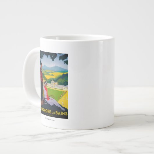 Honore Les Bains Vintages PosterEurope Jumbo-Tasse (Vorderseite Links)