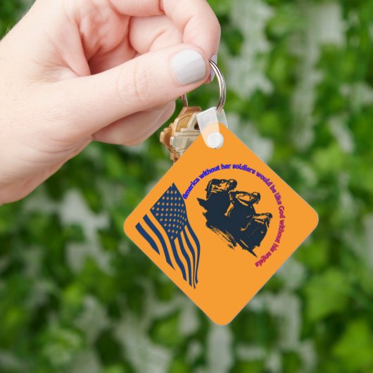 Honored in Valor orange Schlüsselanhänger (Hand)