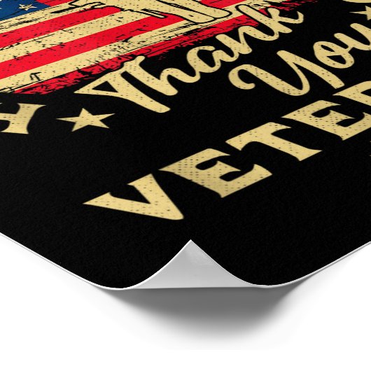 Honoring All Who Served Thank You Veterans Day Poster (Ecke)