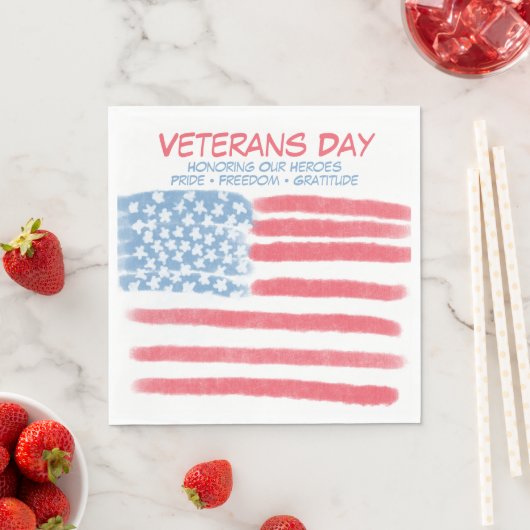 Honoring Heroes | Veterans Day Celebration Serviette (Beispiel)