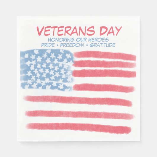 Honoring Heroes | Veterans Day Celebration Serviette (Vorderseite)