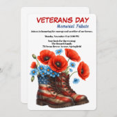Honoring Heroes | Veterans Day Tribute Einladung (Vorne/Hinten)