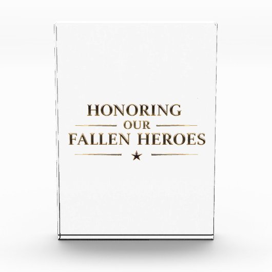 Honoring Our Fallen Heroes / Bloque de Acrílico Fotoblock (Vorderseite)