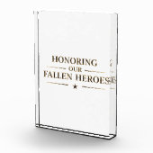Honoring Our Fallen Heroes / Bloque de Acrílico Fotoblock (Rechts)