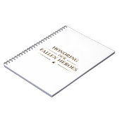 Honoring our fallen heroes / Cuaderno Notizblock (Linke Seite)