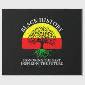 Honoring Past Inspiring Future Black History Month Geschenkpapier (Flach)
