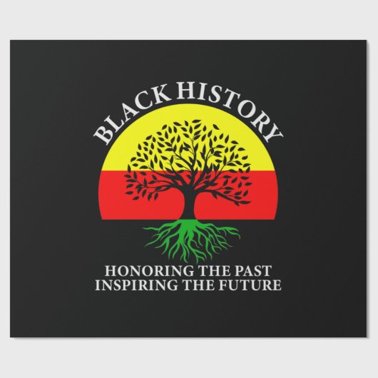 Honoring Past Inspiring Future Black History Month Geschenkpapier (Flach)