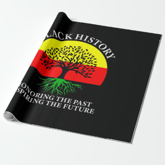 Honoring Past Inspiring Future Black History Month Geschenkpapier