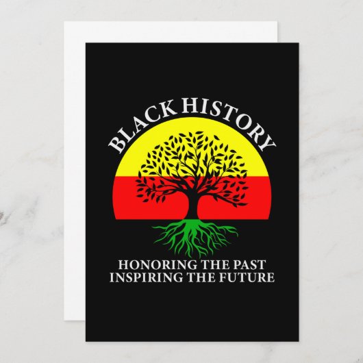 Honoring Past Inspiring Future Black History Month Save The Date (Vorne/Hinten)