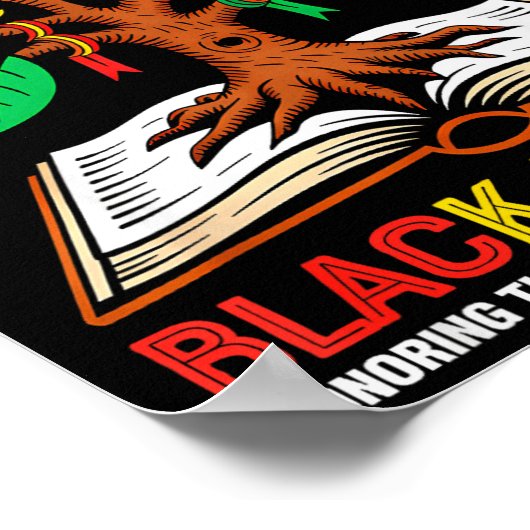 Honoring Past Inspiring Future Tree Book Black His Poster (Ecke)
