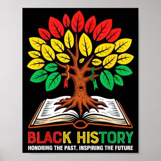 Honoring Past Inspiring Future Tree Book Black His Poster (Vorne)