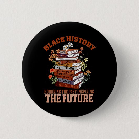 Honoring The Past Inspiring The Future Black Histo Button (Vorderseite)
