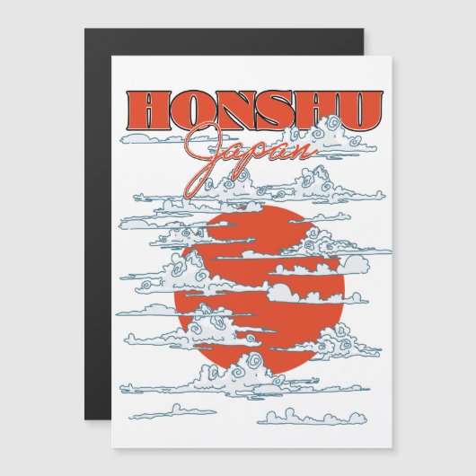 Honshu Japan Reiseplakat Magnetkarte (Vorne/Hinten)