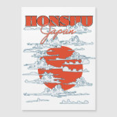 Honshu Japan Reiseplakat Magnetkarte (Vorderseite)