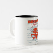 Honshu Japan Reiseplakat Zweifarbige Tasse (Vorderseite Links)