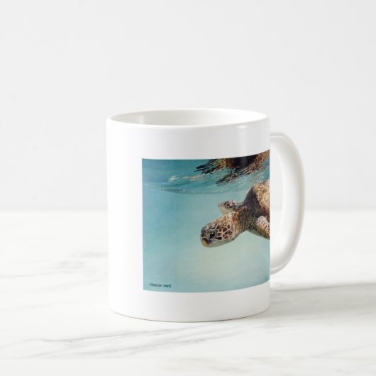 Honu durch Marilyn-Abnutzung Kaffeetasse (VorderseiteRechts)