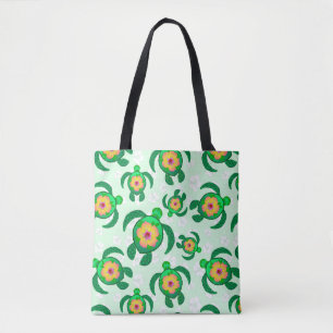 Honu Green Sea Turtles Hibiskus Blume Tasche