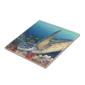 Honu (grüne Meeresschildkröte) Fliese (Seite)