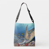 Honu (grüne Meeresschildkröte) Tragetaschen Mit Langen Trägern (Rückseite)