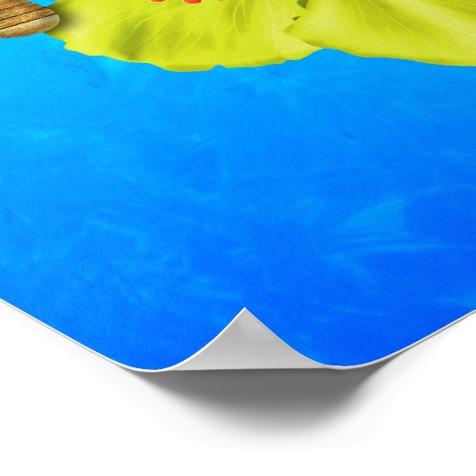 Honu Hawaiian Map Poster (Ecke)