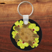 Honu Hawaiian Map Schlüsselanhänger (Vorderseite)