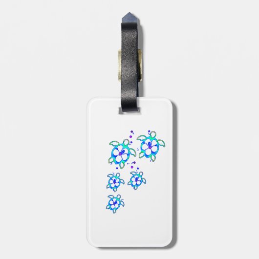 Honu-Hawaiianische Schildkröten Gepäckanhänger (Rückseite vertikal)