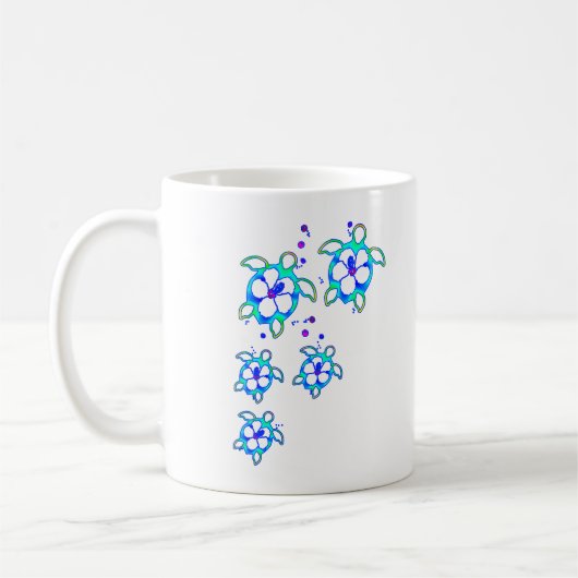 Honu-Hawaiianische Schildkröten Kaffeetasse (Links)