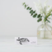 Honu - hawaiische Meeresschildkröte Mini Visitenkarte (Stehend Vorderseite)