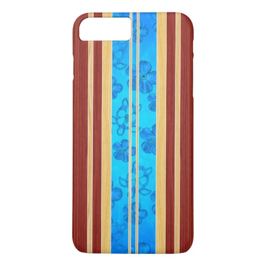 Honu Hawiian Imitat-Holz-Surfbrett Case-Mate iPhone Hülle (Rückseite)