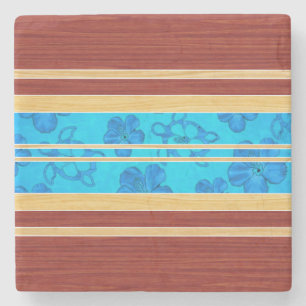 Honu Hawiian Imitat-Holz-Surfbrett Steinuntersetzer