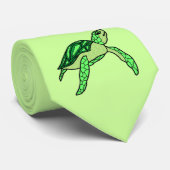 Honu in der grünes Seeschildkröte-Krawatte Krawatte (Gerollt)