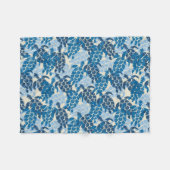Honu Meeresschildkröte-Hawaiianer-Aloha - Indigo Fleecedecke (Vorderseite (Horizontal))