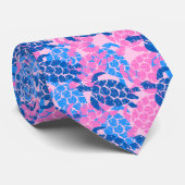 Honu Meeresschildkröte-Hawaiianer-Aloha - Rosa Krawatte (Gerollt)