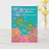 Honu Meeresschildkröte-lesbische Karte (Gelbe Blume)