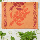 Honu Meeresschildkrötehawaiischer Tapa-Batik - Geschirrtuch (Gefaltet)
